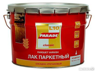 Лак PARADE L10 паркетный алкидно-уретановый, полуматовый, 2,5 л, Россия 