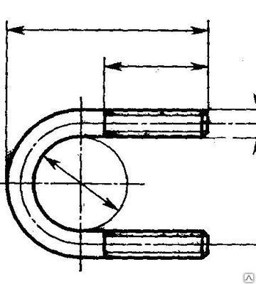 Хомут резьбовой ГОСТ 24137-82 материал круг д. 6(8)