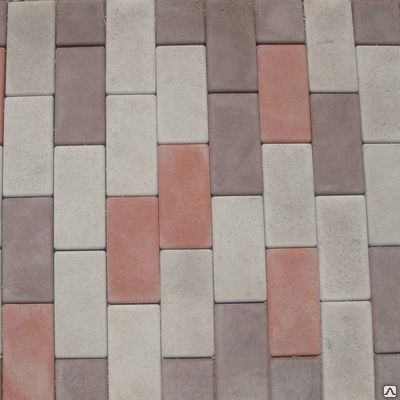 Плитка тротуарная "Брусчатка" 20х10см, толщина 4.см цвет серый
