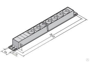 Блоки розеток типа f 8 мест