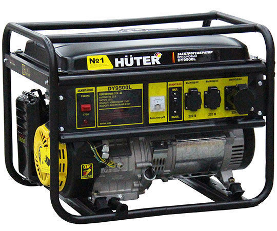 Генератор бензиновый DY9500LX Huter 7,5 кВт с электростартером 230 В