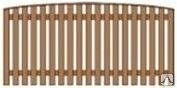 Секция деревянная заборная "Штакет" (2820x1700мм)