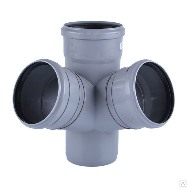 Крестовина канализационная ПП двухплоскостная Ду110х50/90, цена в Крыму ...