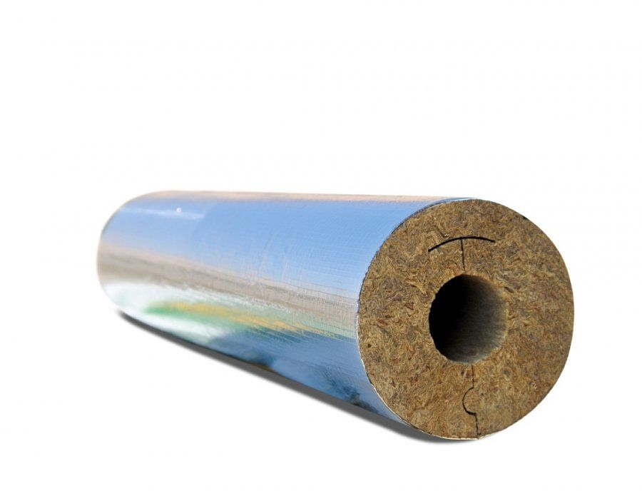 Цилиндр минераловатный, кашированный (алюминий) Катвул на трубы 18-1220 мм