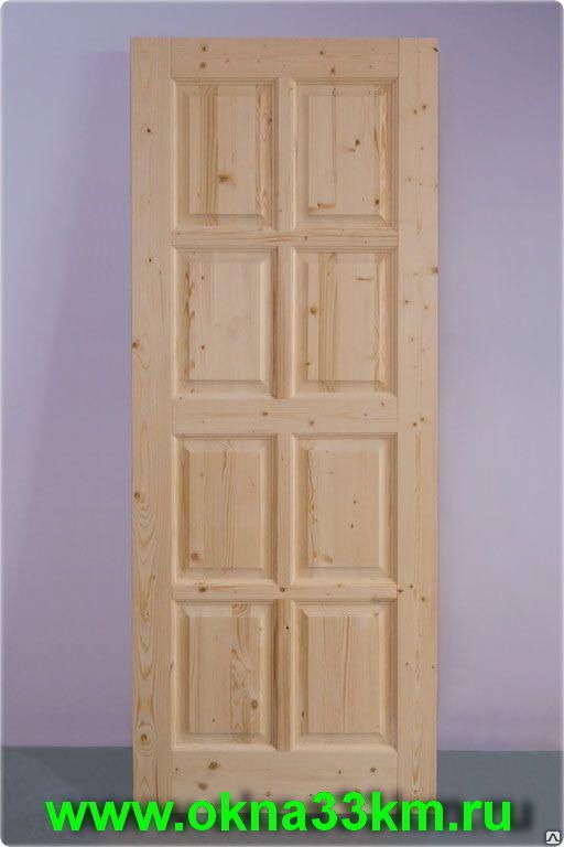 Деревянные двери из массива сосны
