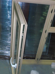 Деревянные окна со стеклопакетом "ОСВ" для балкона #1