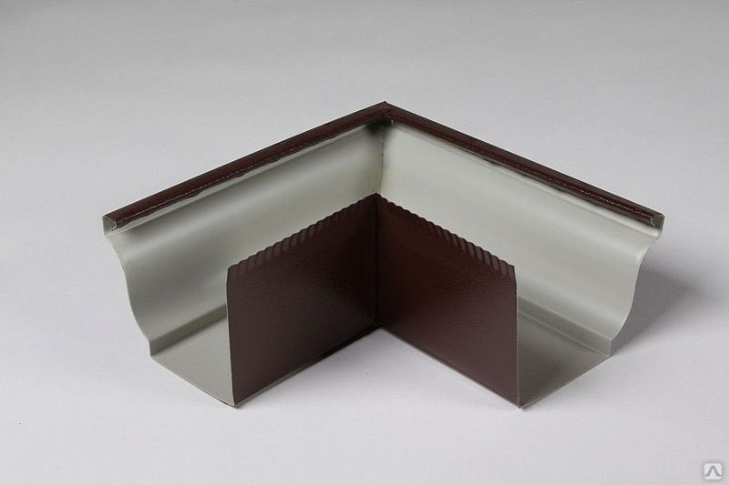 Угол желоба 120х86 наружный Полиэстер МП Бюджет (МеталлПрофиль), цена в ...