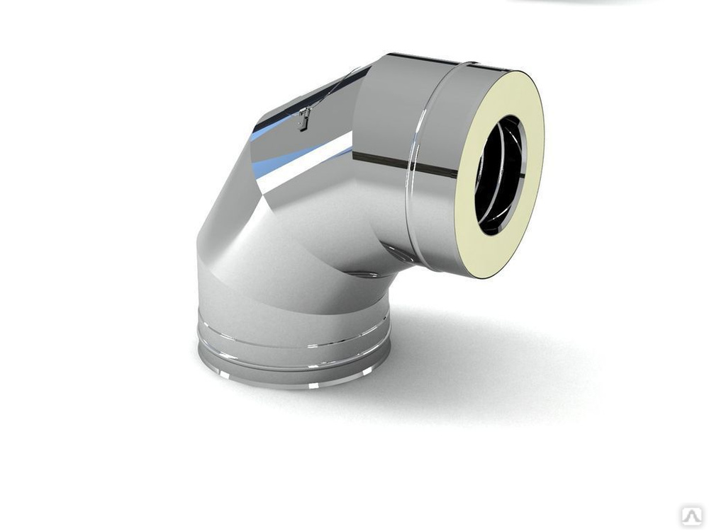 Отвод для сэндвич дымохода из нержавеющей стали 90 град d220х300, цена ...