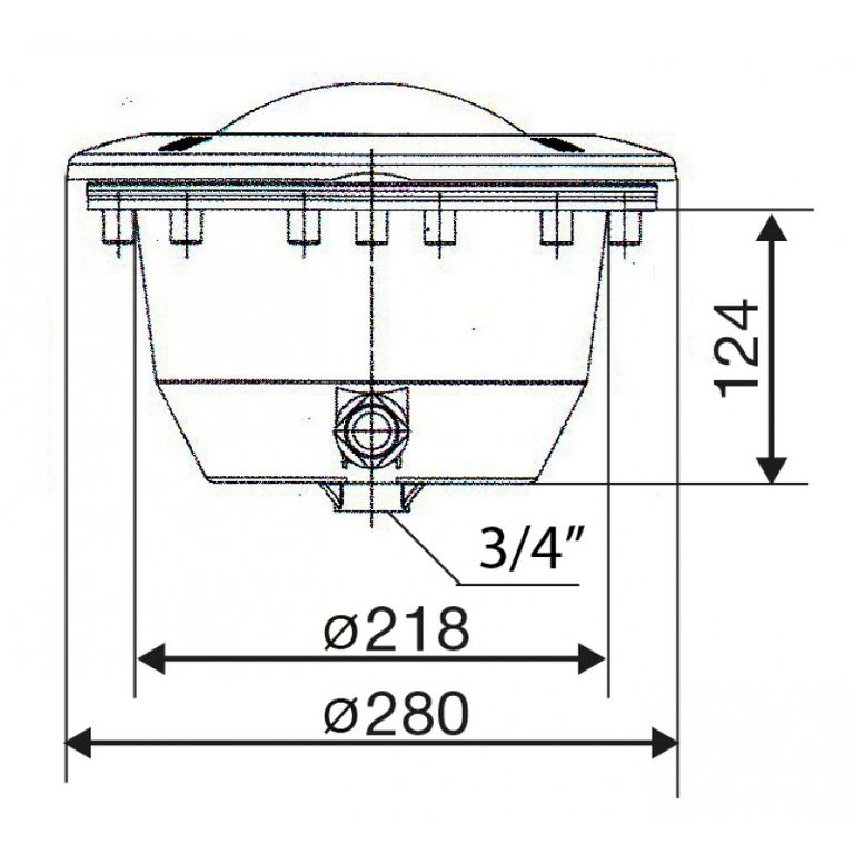 Светильник для бассейна из ABS-пластика под пленку, 300Вт 12В PA07842V 2