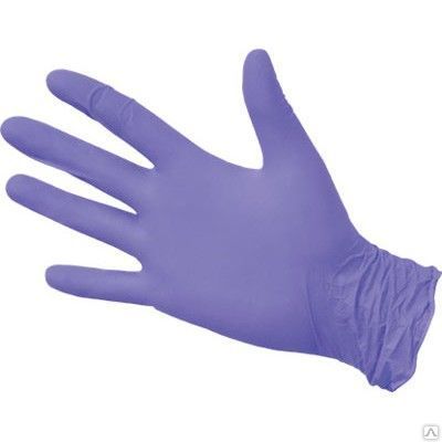 Перчатки нитриловые текстурированные с Алоэ Вера (фиолетовые)