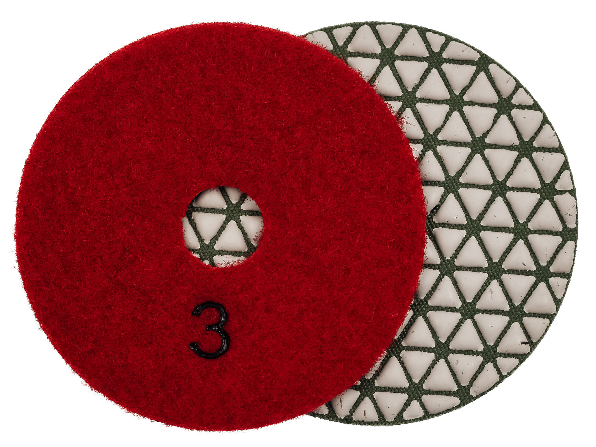 Алмазные гибкие шлифовальные диски №3 Ø 100 сухие "треугольники" JANE 5 номеров 1 шт