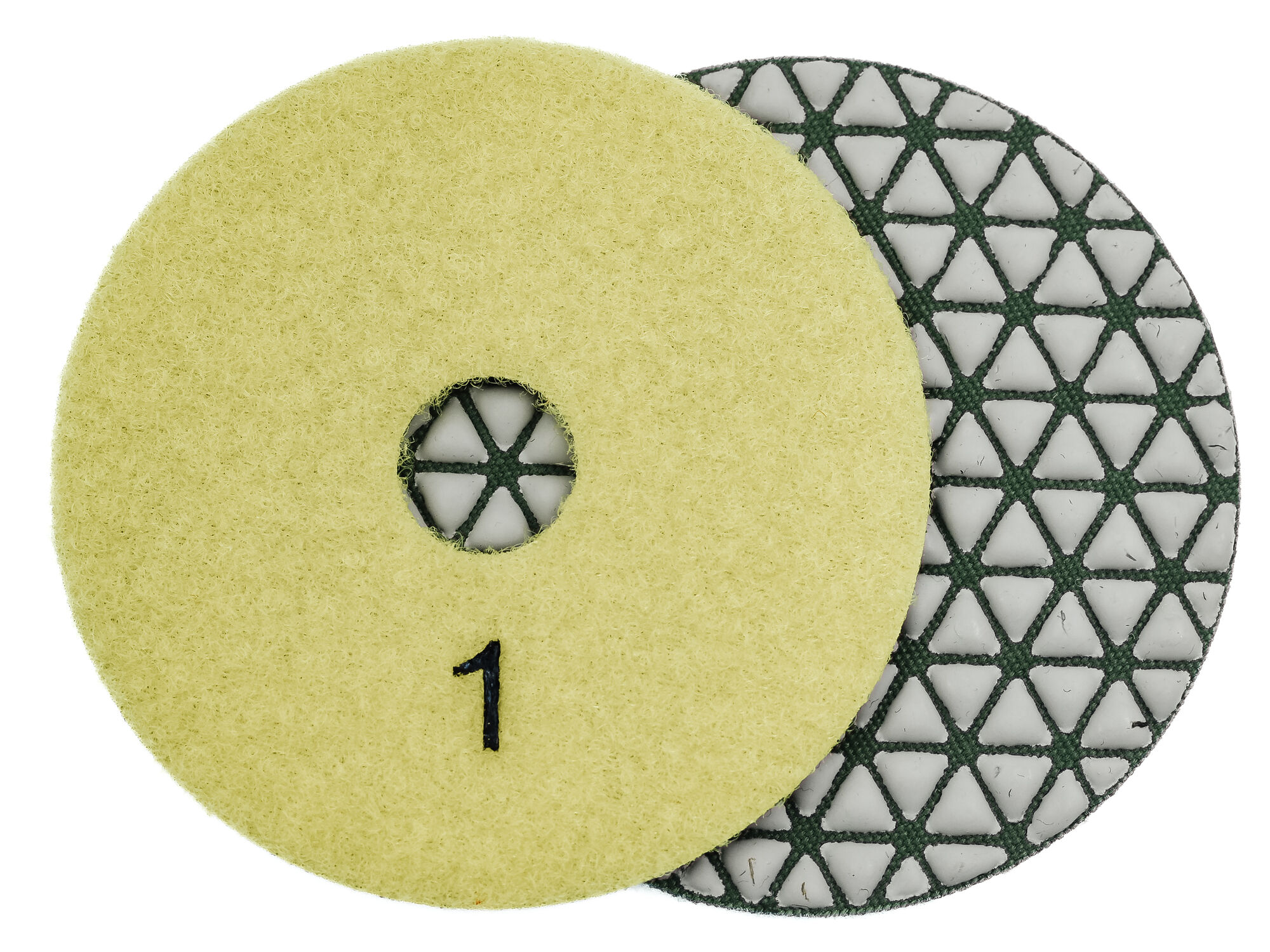 Алмазные гибкие шлифовальные диски №1 Ø 100 сухие "треугольники" JANE 5 номеров 1 шт