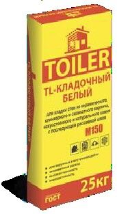 Состав кладочный Toiler tl м-150 белый, 25 кг