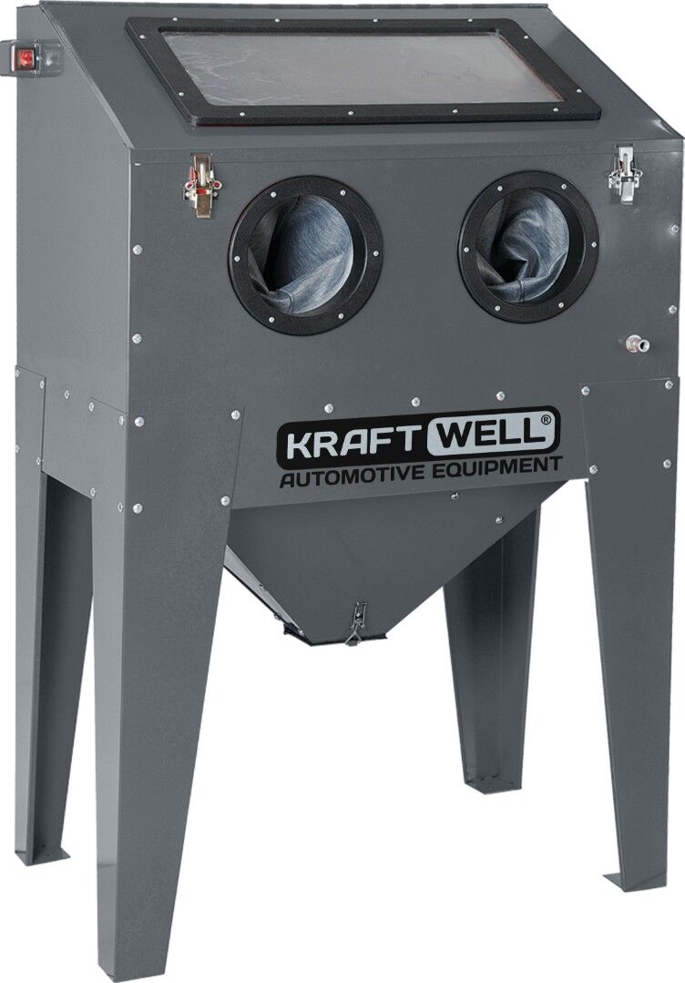 Камера пескоструйная KraftWell KRW-SB220F фронтальная загрузка, 220 л
