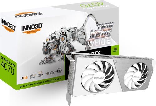 Видеокарта INNO3D GeForce RTX 4070 Twin X2 OC White Stealth 12Gb (N40702-126XX-183052V)