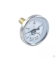 Термометр биметаллический ТБП-Т 120°С Дк63 L=100 G1/2" осевой ЗТП Минск ...