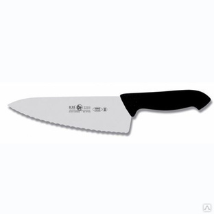Нож поварской "Шеф" 25см с волнистой кромкой, черный HORECA PRIME 28100.HR60000.250 