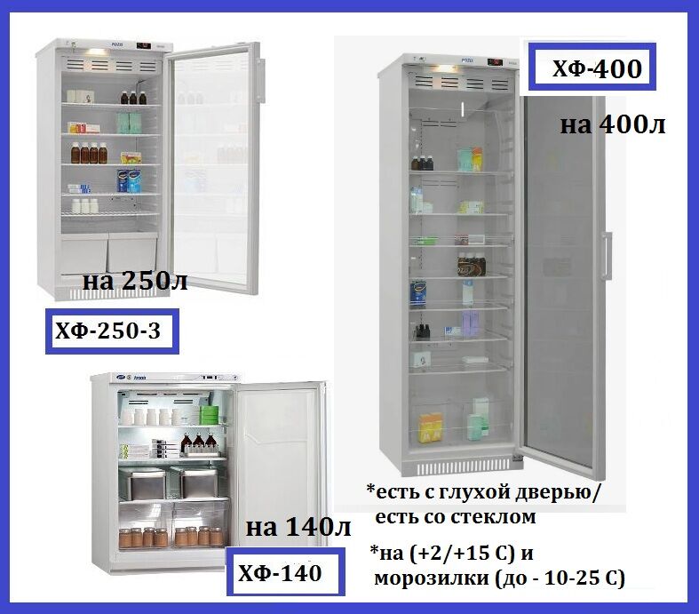 Холодильники фармацевтические Позис ХФ-140,ХФ-250,ХФ-400
