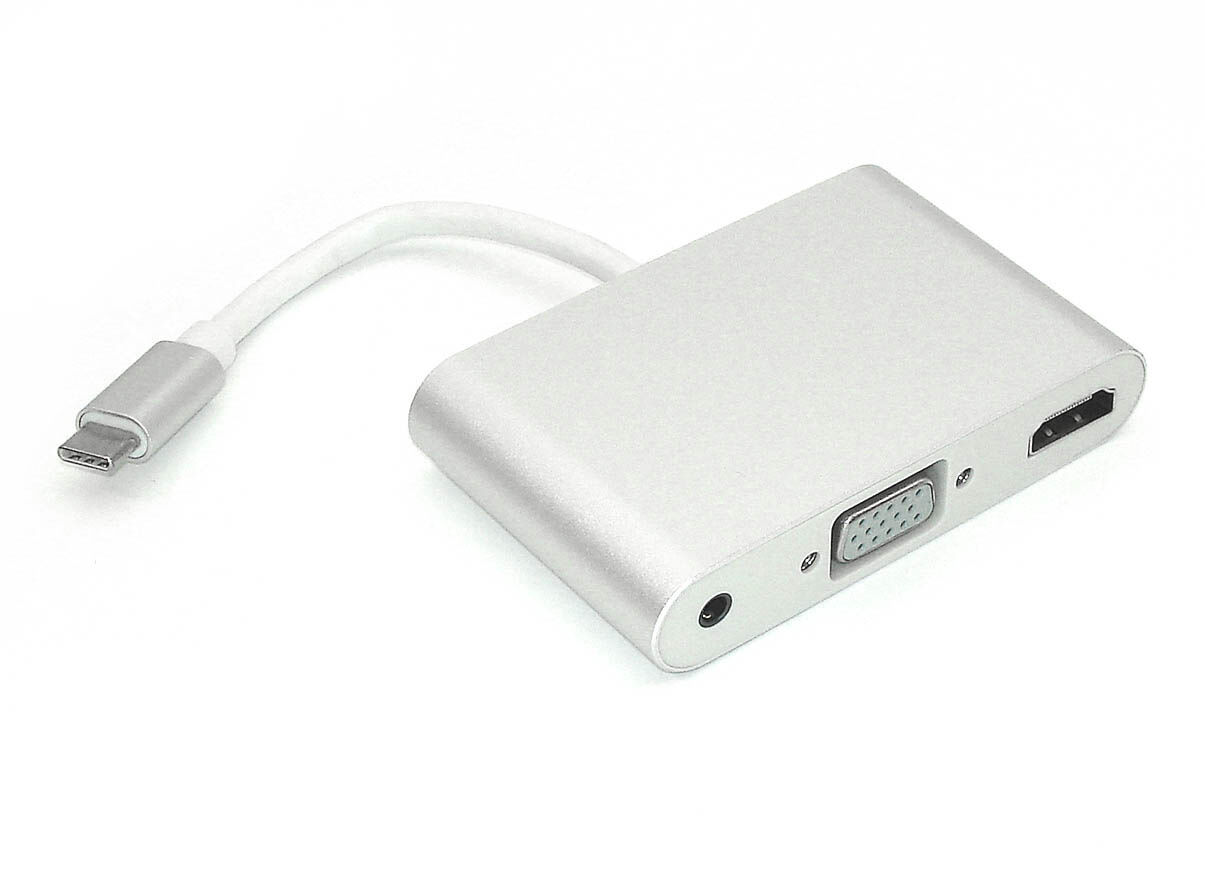 Переходник Type-C на VGA, HDMI и раъём для наушников 3,5 мм Провода питания для ноутбуков