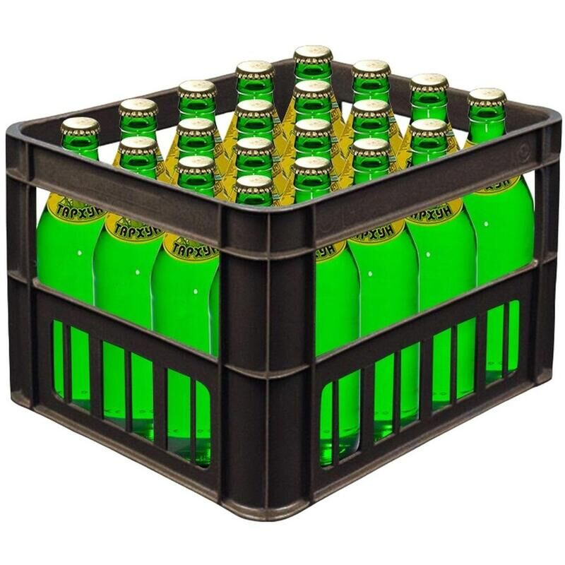Ящик (лоток) для бутылок из ПНД 412x332x280 мм черный NoName