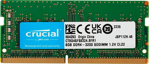 Оперативная память Crucial SO-DIMM DDR4 8Gb 3200MHz (CT8G4SFS832A)