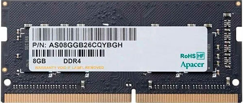 Оперативная память Apacer SO-DIMM DDR4 8Gb 2666MHz (AS08GGB26CQYBGH)