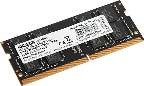 Оперативная память AMD SO-DIMM DDR4 32Gb 2666MHz Radeon R7 Performance Series (R7432G2606S2S-U)