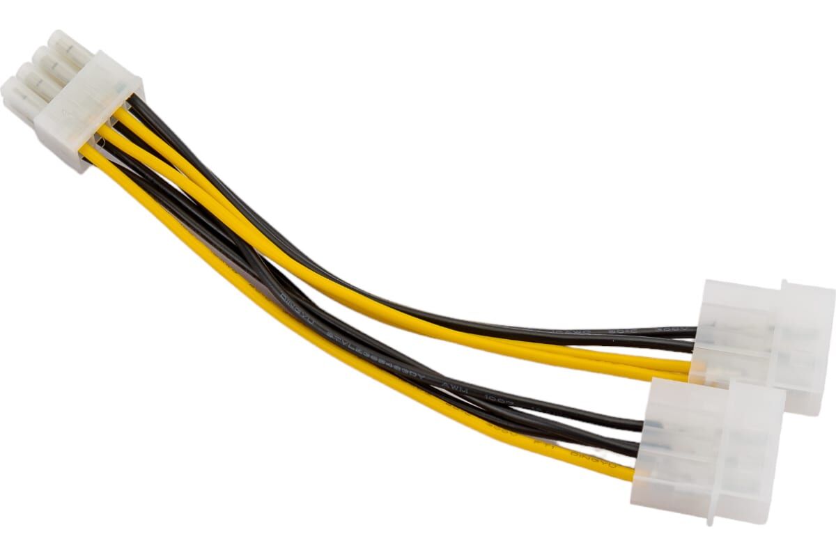 Разветвитель питания 2хMolex->PCI-Express 8pin, для подключения в/к PCI-Е (8pin) к б/п ATX "Cablexpert" 1