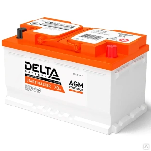 Аккумулятор Delta Start Master 1270 70Ah О.П 720A AGM 