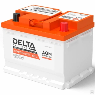 Аккумулятор Delta Start Master 1260 60Ah О.П 660A AGM 
