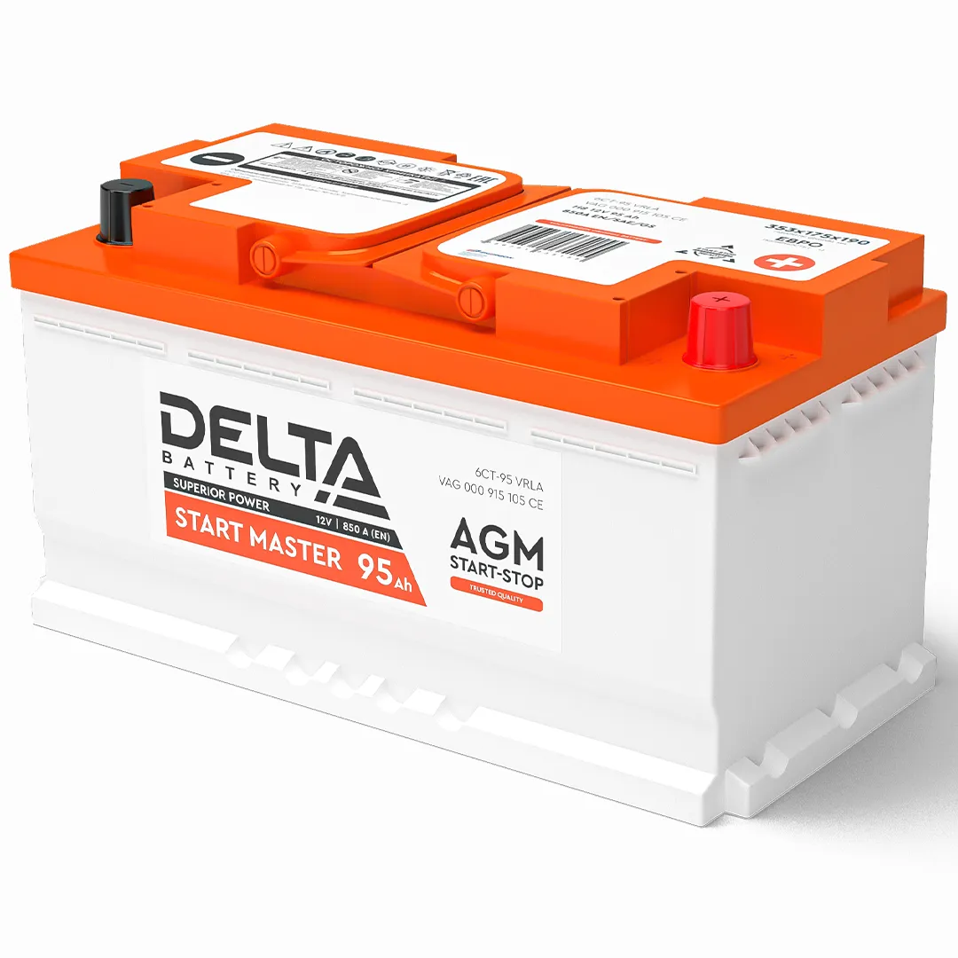 Аккумулятор Delta Start Master 1295 95Ah О.П 850A AGM