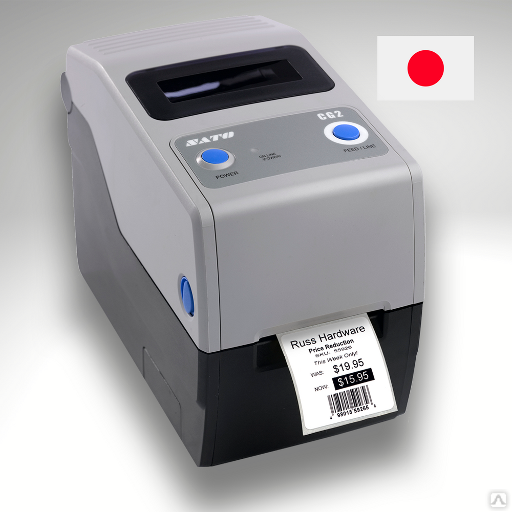 Термотрансферный принтер этикеток серии SATO CG212TT (USB и RS-232)