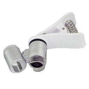 Микроскоп мини 60-кратный с подсветкой и ультрафиолетом для телефонов