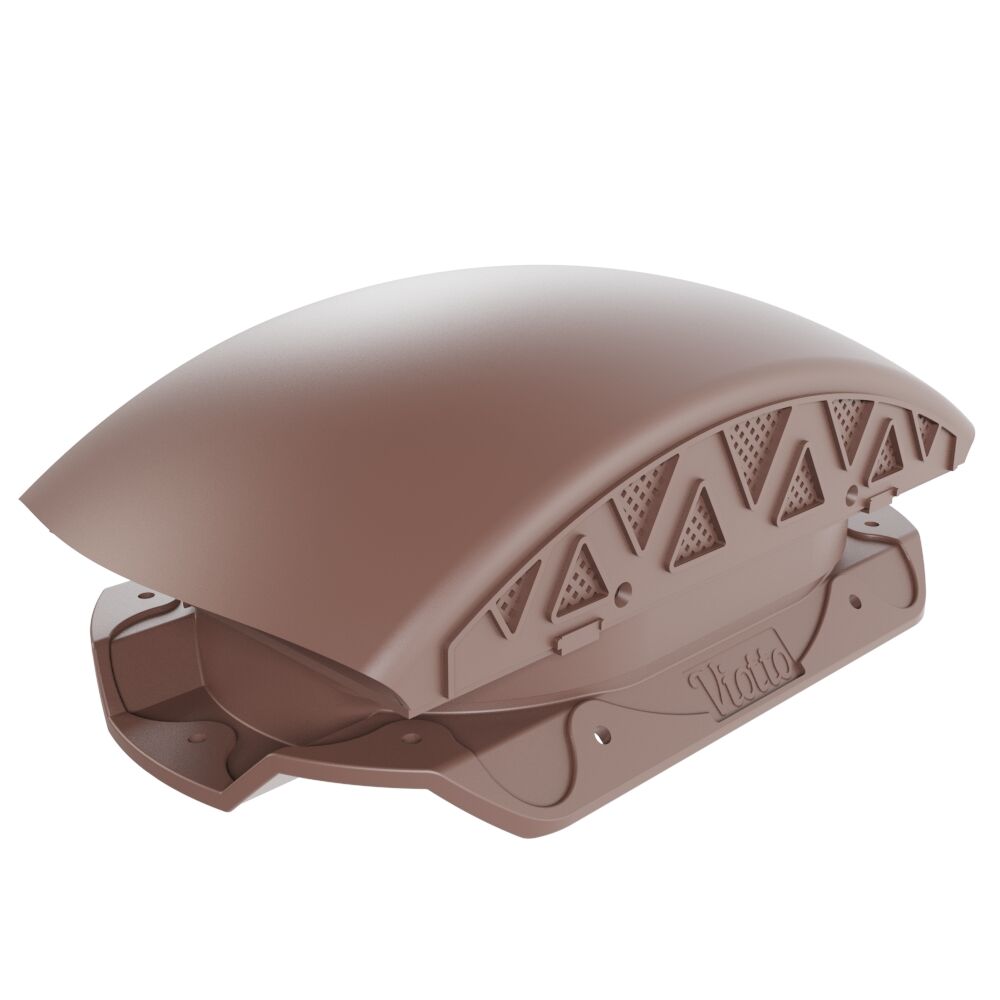 Вентилятор подкровельный Viotto, для профнастила С20, коричневый шоколад (RAL 8017). Черепаха