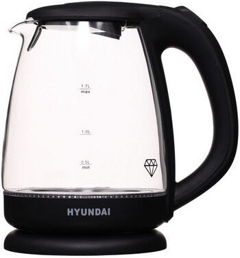 Чайник электрический Hyundai HYK-G1001 черный (стекло)
