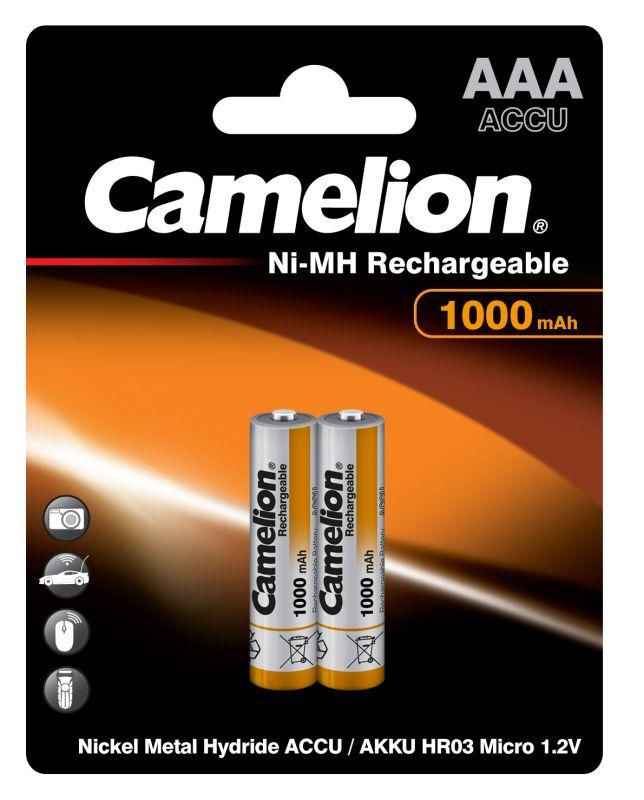 Camelion Аккумулятор AAA/R03 NI-MN 1000мА.ч BP-2 металлик (блист.2шт) Camelion 6182
