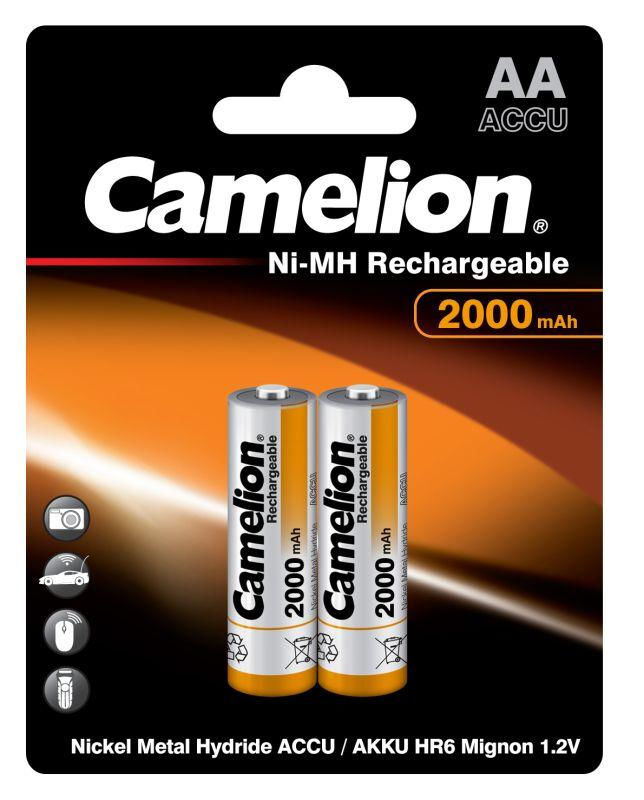 Camelion Аккумулятор AA/R6 NI-MN 2000мА.ч BP-2 металлик (блист.2шт) Camelion 3504