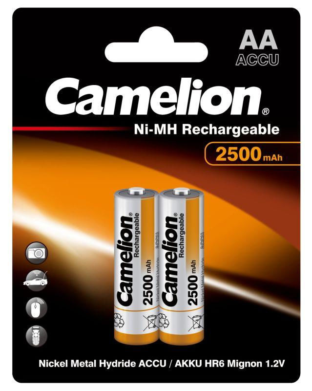 Camelion Аккумулятор AA/R6 NI-MN 2500мА.ч BP-2 металлик (блист.2шт) Camelion 6107