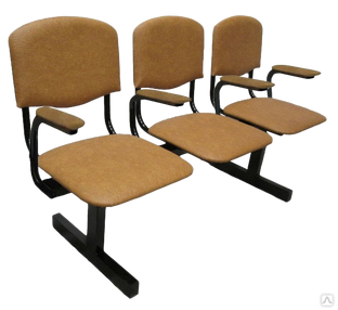 Секция стульев с подлокотниками «Мягкая №2» 3М 