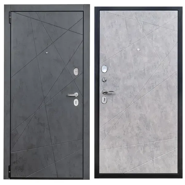 Дверь входная металлическая Порта Р-3 Graphit Art/ Grey Art 880 мм левая PORTIKA Порта Р-3 15/15