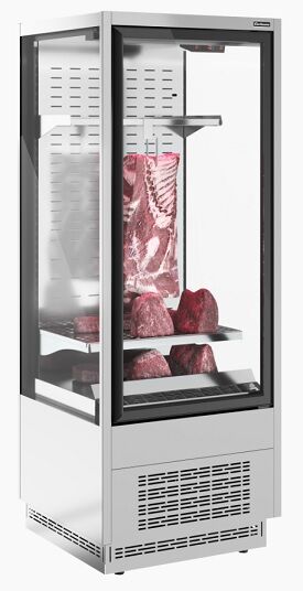 Горка холодильная для мяса Carboma Cube Flesh 2 FC20-07 VV 0,7-1 STANDARD фронт X7 (0430) (версия 2.0)