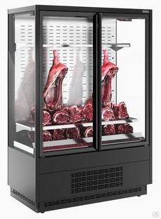 Горка холодильная для мяса Carboma Cube Flesh 2 FC20-07 VV 1,0-1 STANDARD фронт X7 (9005-0430) (версия 2.0) #1