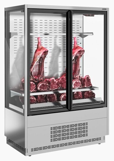Горка холодильная для мяса Carboma Cube Flesh 2 FC20-07 VV 1,3-1 STANDARD фронт X7 (0430) (версия 2.0)