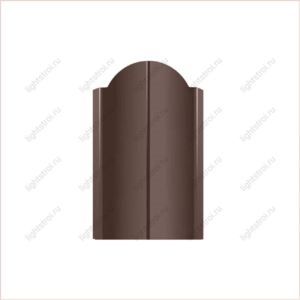 Штакетник металлический Country RAL8017 (Шоколадно-коричневый) двусторонний
