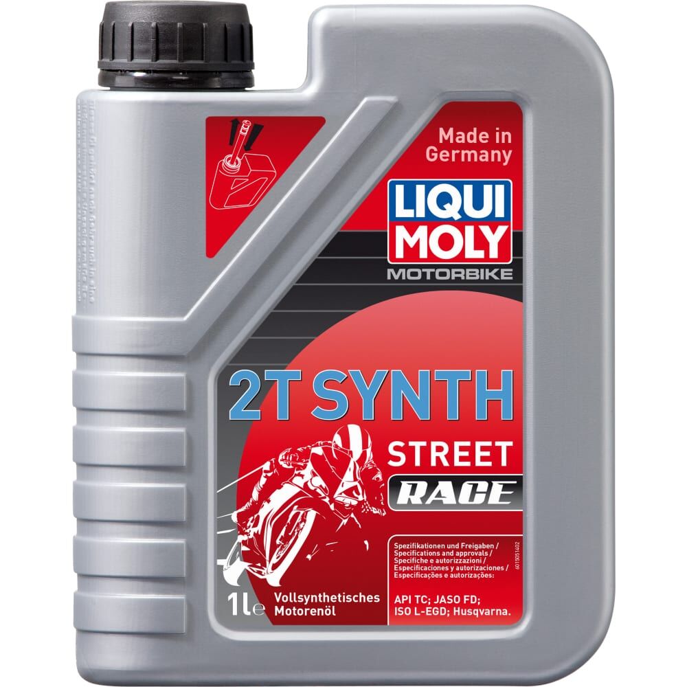 Синтетическое моторное масло для двухтактных мотоциклов LIQUI MOLY Motorbike 2T Synth Street Race TC