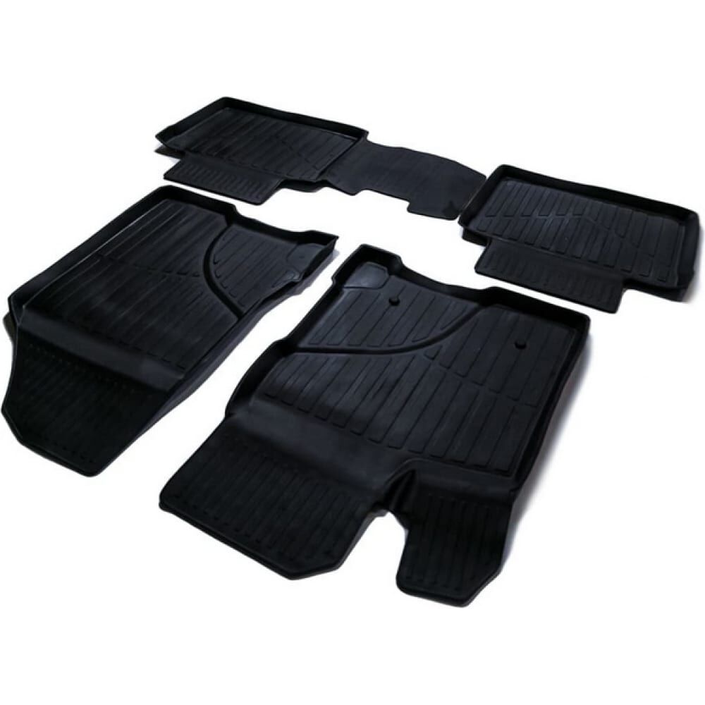Резиновые коврики в салон для Lada Vesta SD/SW/SW Cross 2015- SRTK STANDART