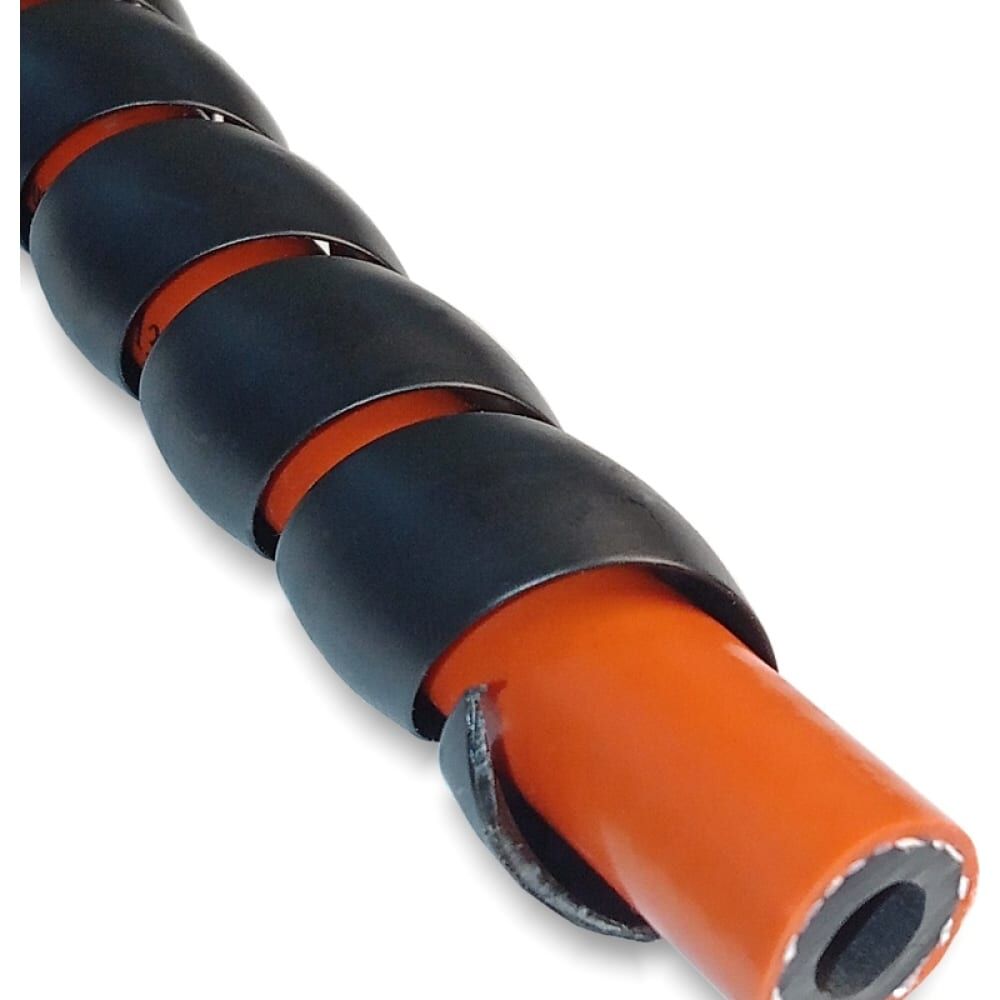 Спиральная пластиковая защита PARLMU HPS-12-C11, полипропилен высокой очистки, размер 12, выпуклая поверхность, цвет чер