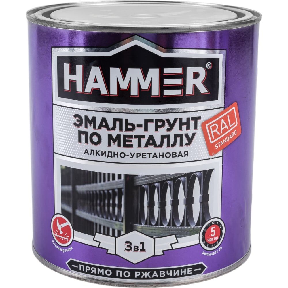 Эмаль-грунт по металлу Hammer ЭК000133634