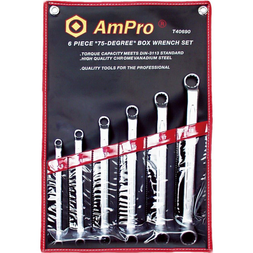 Набор накидных ключей AmPro T40690