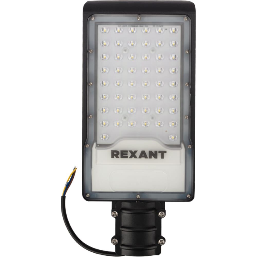 Светодиодный консольный светильник REXANT дку-01 70вт 5000к общего назначения ip65 6000лм черный